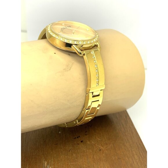 Guess Women\'s Watch GW0022L2 Quartz Gold Dial Gemmed Stainless Steel 30mm main image 6